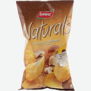 Чипсы картофельные Naturals белые грибы 0,1 кг Lorenz