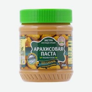 Арахисовая паста ЭКСТРА без сахара 0,34 кг Азбука продуктов