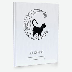Дневник универсальный Academy Style черный кот А5, 48 л