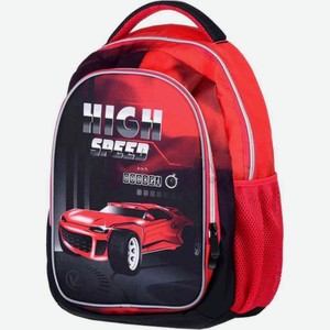 Рюкзак школьный мягкий Centrum Красная машина цвет: карсный/чёрный/серый, 39×30×14 см
