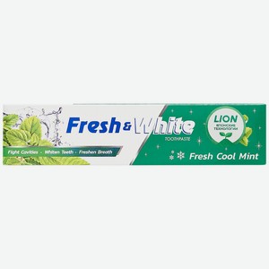 Зубная паста Lion Thailand Fresh &amp; White Прохладная мята для защиты от кариеса 160 г