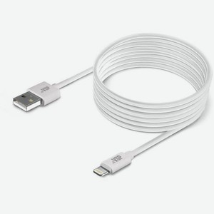 Кабель BORASCO Lightning (m) - USB (m), 2м, 2A, белый [21972]