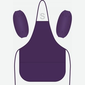 Фартук + нарукавники, 39x49 см, 2 кармана, цвет фиолетовый