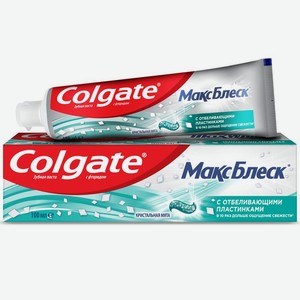 Зубная паста Colgate МаксБлеск с отбеливающими пластинками