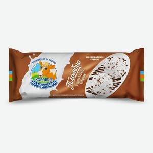 Мороженое пломбир Коровка из Кореновки ваниль с шоколадной крошкой БЗМЖ 400 г