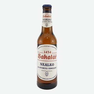 Безалкогольное пиво Bakalar Nealko светлое фильтрованное пастеризованное 0,33 л
