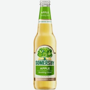 Пивной напиток Somersby Apple пастеризованный 4.5% 400мл