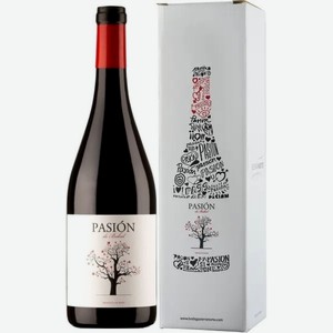 Вино  Пасьон  де Бобаль в подарочной коробке, 750 мл, Красное, Сухое