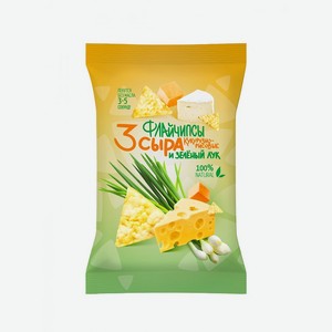 Флайчипсы кукурузно-рисовые 3 сыра и зеленый лук Flychips 0,04 кг