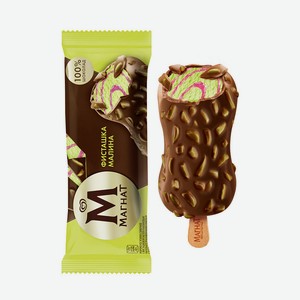 Мороженое Магнат эскимо в шоколаде Фисташка - Малина 0,07 кг