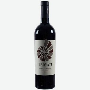Вино Trovati Nero d Avola Sicilia DOC красное полусухое 13% 0.75л Италия Сицилия