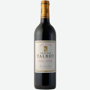 Вино Chateau Talbot 2015г. красное сухое 13.5% 0.75л Франция Бордо