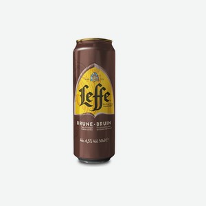 Пиво Leffe Brune 6.6% темное 0.5л жестяная банка Бельгия