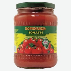 Томаты неочищенные в томатном соку Кормилица, 0,68 кг