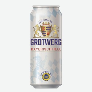 Пиво Grotwerg светлое фильтрованное 4,7% жестяная банка 0,5л