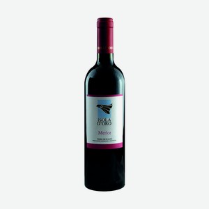 Вино Isola DOro Merlot Terre Siciliane IGP красное сухое 12,5% 0.75л Италия Сицилия