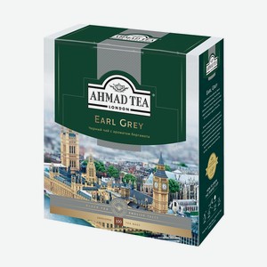 Чай черный Ahmad Tea Earl Grey мелколистовой 100 пакетиков, 0,2 кг