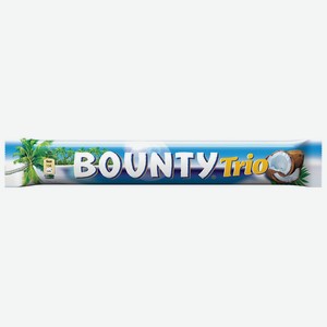 Батончик шоколадный трио Bounty, 0,082 кг