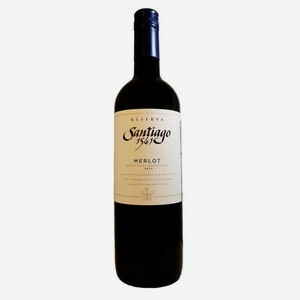 Вино Сантьяго 1541 Резерва Мерло красное сухое 13.5% 0.75л Чили Центральная Долина