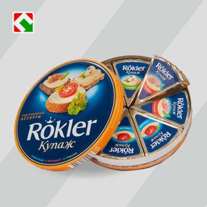 Сыр плавленый  ROKLER  ассорти, секторы, 45%, 130г