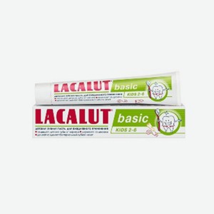 Детская зубная паста Lacalut basic kids 2-6, 60 г