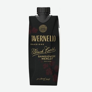 Вино Тавернелло Блэк Голд столовое, красное, полусухое, 0,5л 13%