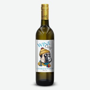 Вино белое сухое Шардоне Wine Day 12% 0,75л Россия Крым
