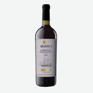 Вино региона  Крым  сухое красное  Каберне-Совиньон  ТМ  AGORA  серии  Резерв Яхтинг , 0,75 л