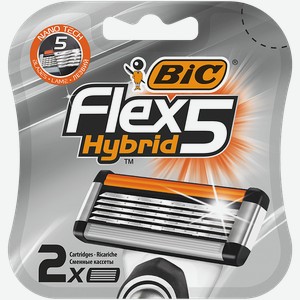 Кассеты (2 шт) BIC FLEX 5 HYBRID, 0,026 кг