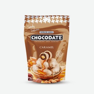 Финики Chocodate с миндалем и карамелью в молочном и белом шоколаде ОАЭ 0,1 кг