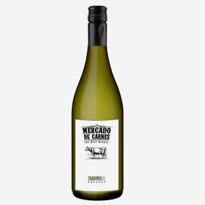 Вино Mercado de Carnes Chardonnay белое полусухое 12,5% Уругвай Каннеллони 0.75л