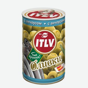 Оливки зеленые с анчоусом ж/б ITLV Испания 314мл, 0,314 кг