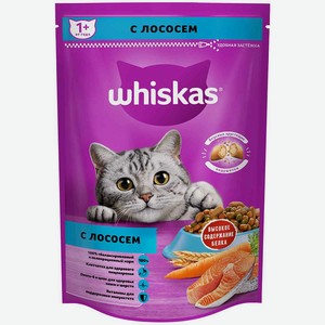 Сухой корм WHISKAS® для взрослых кошек «Подушечки с паштетом. Обед с лососем», 0,35 кг