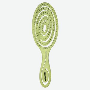 Detangling bio hair brush Green Подвижная био-расческа для волос зеленая