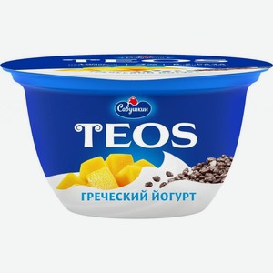 Йогурт Савушкин греческий Манго чиа 2% 140г