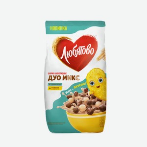 Готовый завтрак Любятово Шарики шоколадные ДУО Микс 0,2 кг