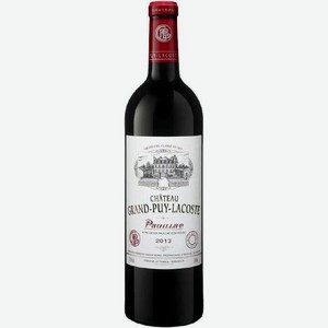 Вино Chateau Grand Puy Lacoste 2013г. красное сухое 13.5% 0.75л Франция Бордо