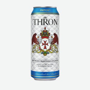Пиво Thron Светлое 4,9% 0.5л ж/б