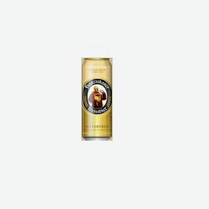 Пиво Францисканер Премиум Хефе-Вайсбир пшеничное светлое 5% 0,45л жестяная банка Россия