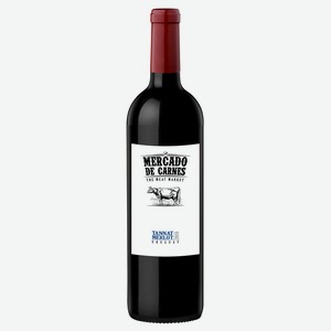 Вино Mercado de Carnes Tannat Merlot красное полусухое 13,5% Уругвай Каннеллони 0.75л
