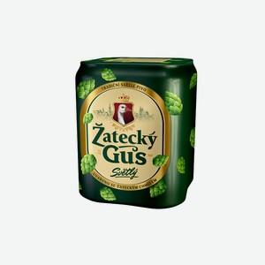 Пиво Zatecky Gus 4.5% 4шт х 0.45л жестяная банка вариопак Россия