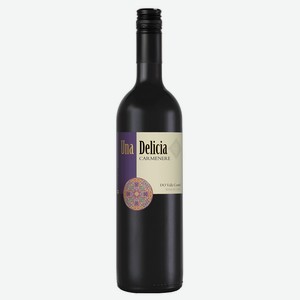 Вино Уна Делисия Карменер красное сухое 13% 0.75л Чили Центральная Долина