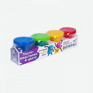 Набор для детской лепки  Тесто-пластилин. Неоновые цвета ., 0,254 кг