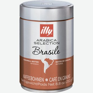 Кофе зерновой Арабика Селекшн Бразилия illy, 0,25 кг
