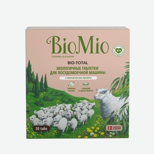 Таблетки для посудомоечных машин BioMio Bio-Total 7 в 1 с эфирным маслом эвкалипта 30 шт