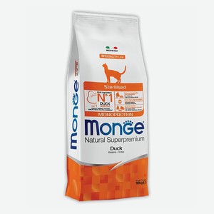 Сухой корм Monge Monoprotein Sterilised с уткой для стерилизованных кошек 1,5 кг