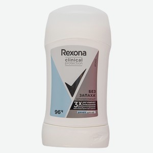 Дезодорант-антиперспирант стик Rexona Clinical Гипоаллергенный без запаха 40мл