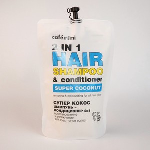 Шампунь-кондиционер д/волос Cafemimi 2в1 Супер Кокос восстановление и увлажнение 450мл дойпак
