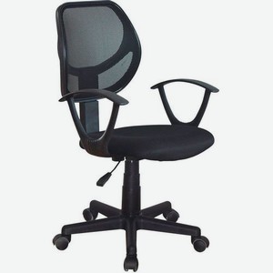 Кресло BRABIX Flip MG-305, на колесиках, сетка/ткань, черный/черный [531952]