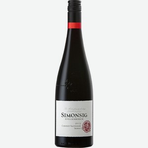 Вино Симонсиг Каберне Совиньон-Шираз красное сухое 13,5% 0.75л ЮАР